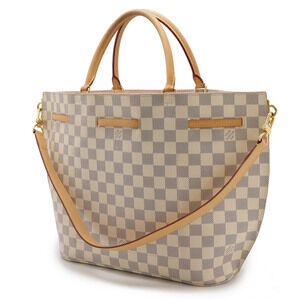 Louis Vuitton Bag Handbag Girolata White Shoulder Tote Damier One Azur
